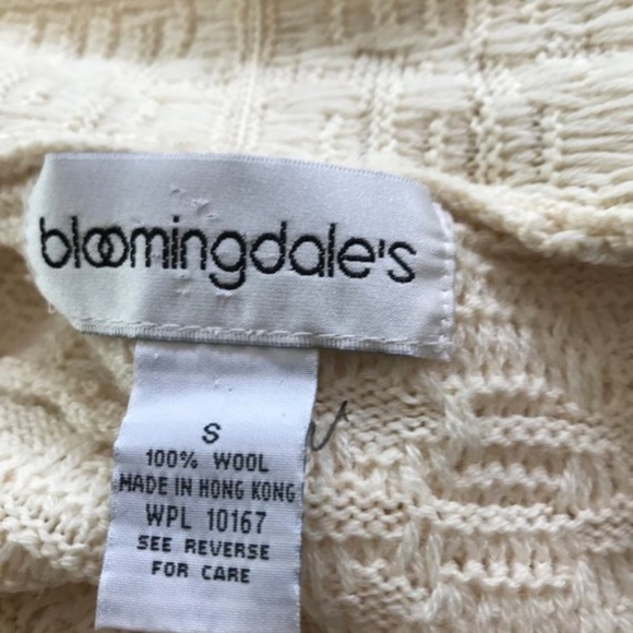 Vintage Ivory Wool Textured Open Sweater Coat - Picture 3 of 5